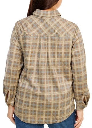 Thumbnail 2: Love Potion Women's Plus Plaid Print Button Down Top  