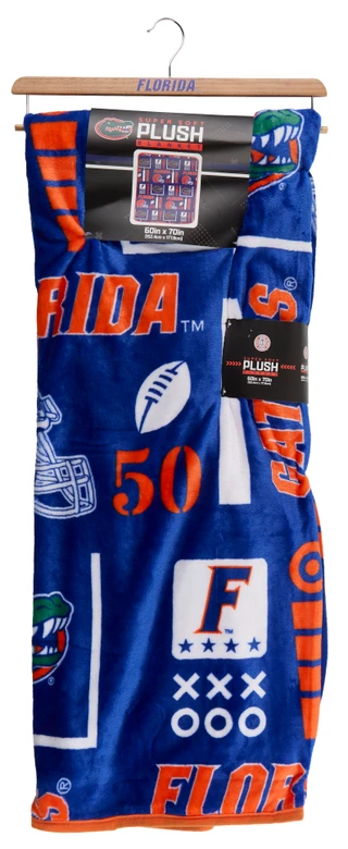 Thumbnail 1: Florida Gators 60x70 Super Soft Plush Team Spirit Blanket with Hanger 