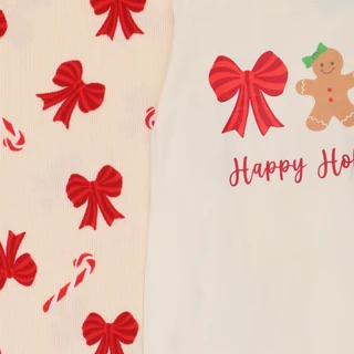Thumbnail 2: Goodnight Llama Girls' 4-Piece Long Sleeve Pajama Set 