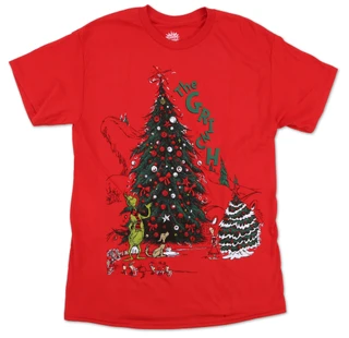 Thumbnail 1: THE GRINCH Men's Short Sleeve Christmas Tree T-Shirt 