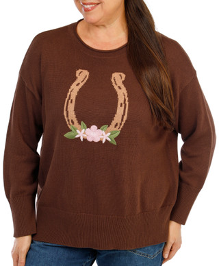 Thumbnail 1: Cece Women's Plus Embroidered Sweater 