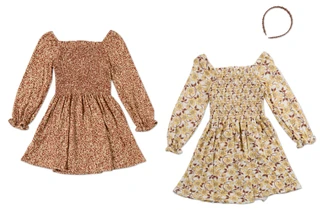 Thumbnail 2: Btween Little Girls 3 Pc Dress & Headband Set  