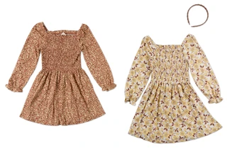 Thumbnail 1: Btween Little Girls 3 Pc Dress & Headband Set  