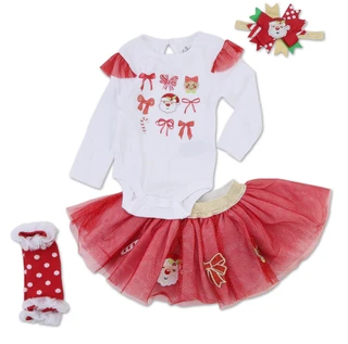 Thumbnail 1: Baby Essentials Baby 4-Piece Holiday Tutu Set 