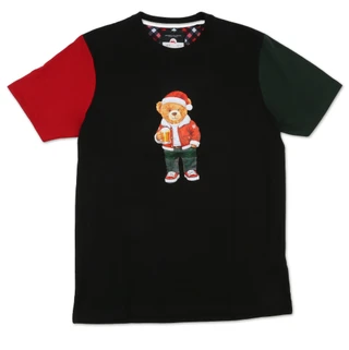 Thumbnail 1: Denim & Flower Men's Short Sleeve Bear Graphic T-Shirt 