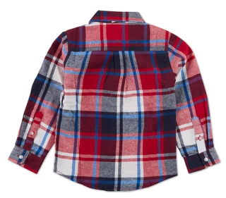 Thumbnail 2: Tommy Hilfiger Boys Plaid Print Button Down Shirt  