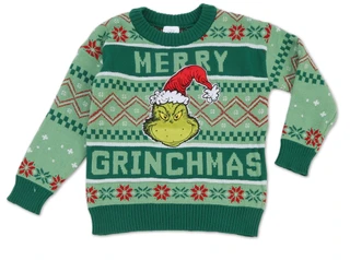 Thumbnail 1: THE GRINCH Little Boys' Holiday Graphic Sweater 