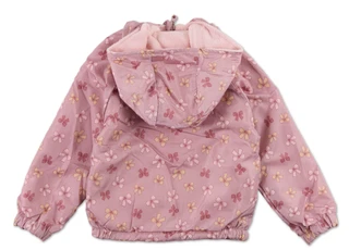 Thumbnail 2: MADDIE & MICHELLE Little Girls Bow Print & Sherpa Reversible Jacket  