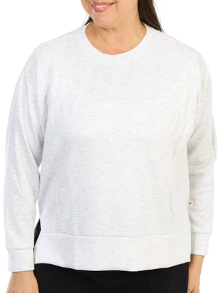 Thumbnail 1: Jessica Simpson Women's Plus Soft Pullover with Split Hem 