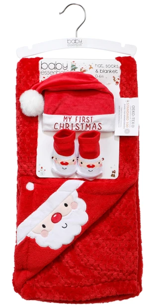 Thumbnail 1: Baby Essentials Baby 3-Piece My First Christmas Set 