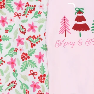 Thumbnail 2: Goodnight Llama Girls' 4-Piece Long Sleeve Pajama Set 