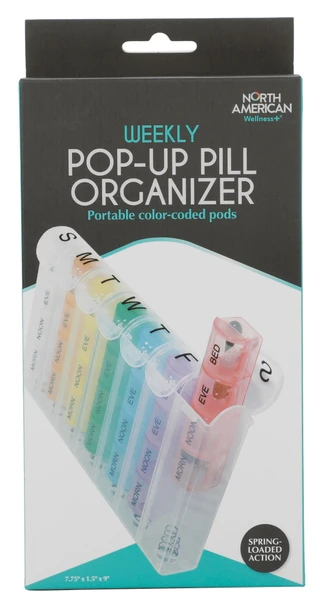 Thumbnail 1: North American Legend  Weekly Pop Up Pill Organizer  