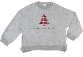 Thumbnail 1: Magical Season Women's Plus Long Sleeve Holiday Knit Top 