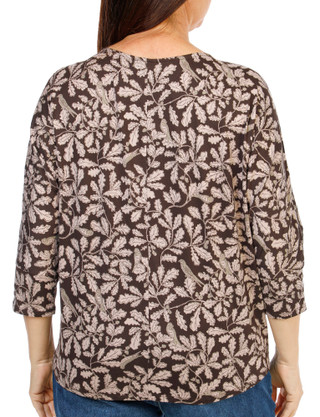 Thumbnail 2: BOBEAU Women's Plus Fall Floral Print Top  