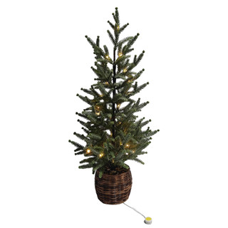 Thumbnail 1: Magical Season Pre-Lit Potted Artificial Christmas Tree 