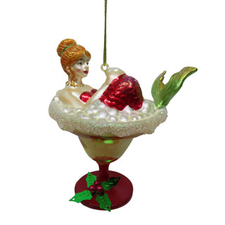 Thumbnail 1: Magical Season Mermaid Sundae Glass Christmas Ornament 