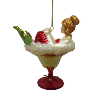 Thumbnail 2: Magical Season Mermaid Sundae Glass Christmas Ornament 