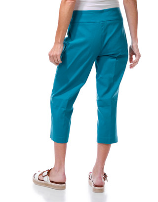 Thumbnail 2: Hearts of Palm Women's Solid Stretch Capri Pants  