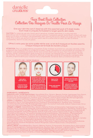 Thumbnail 2: DANIELLE CREATIONS 5 Pk Christmas Face Sheet Mask Set  