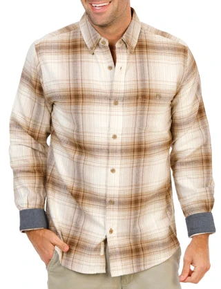 Thumbnail 1: Weatherproof Men's Long Sleeve Woven Flannel Shirt  