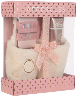 Thumbnail 2: Aerosoles 8 Pc Manicure, Foot Lotion & Cozy Slippers Gift Set 
