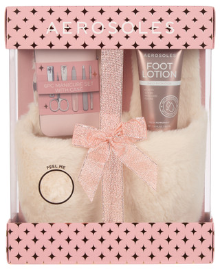 Thumbnail 1: Aerosoles 8 Pc Manicure, Foot Lotion & Cozy Slippers Gift Set 
