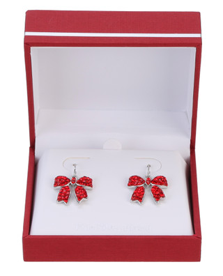 Thumbnail 1: ATHRA Christmas Bow Drop Earrings 