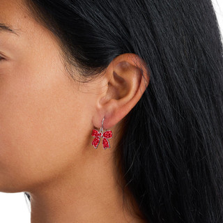 Thumbnail 2: ATHRA Christmas Bow Drop Earrings 