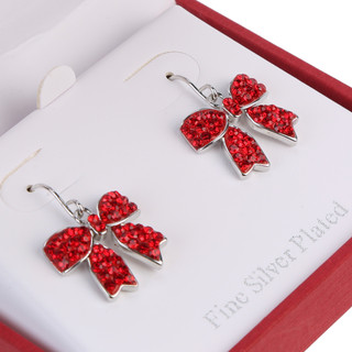 Thumbnail 3: ATHRA Christmas Bow Drop Earrings 