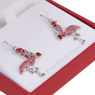 Thumbnail 3: ATHRA Christmas Flamingo Drop Earrings 