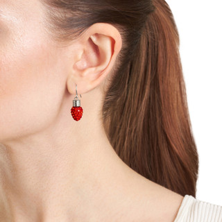 Thumbnail 2: ATHRA Crystal Lightbulb Drop Earrings 