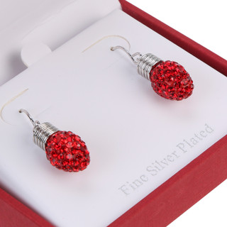 Thumbnail 3: ATHRA Crystal Lightbulb Drop Earrings 