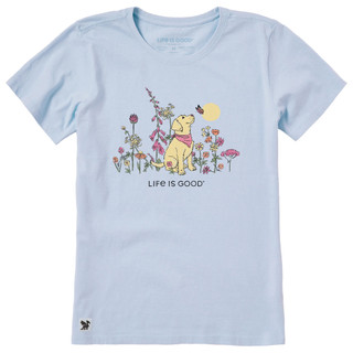 Thumbnail 1: Life is Good Women's Crusher Dog Among Wildflowers Top 