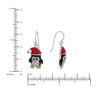 Thumbnail 4: ATHRA Crystal Penguin Drop Earrings 