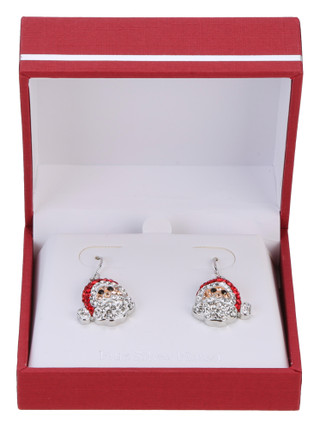 Thumbnail 1: ATHRA Crystal Santa Drop Earrings 
