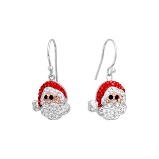 Thumbnail 2: ATHRA Crystal Santa Drop Earrings 