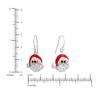 Thumbnail 4: ATHRA Crystal Santa Drop Earrings 