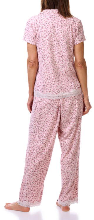 Thumbnail 2: Laura Ashley Women's Short Sleeve Ditsy Floral Sleep Set 