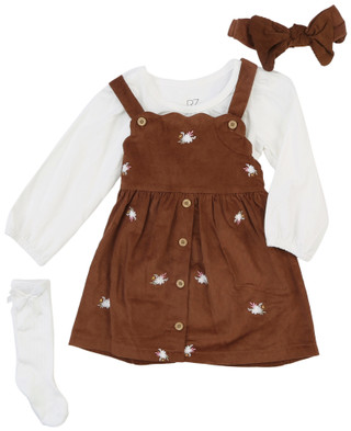 Thumbnail 1: RACHEL ZOE Toddler Girl's 4 Pc Corduroy Jumper Dress Set 