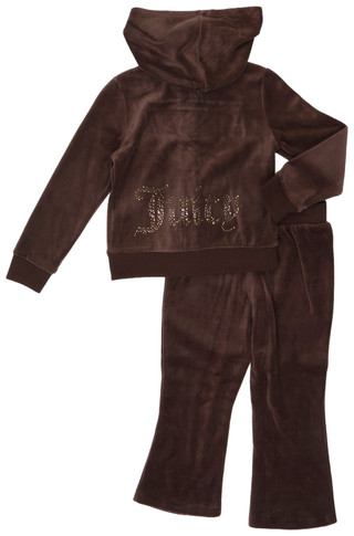 Thumbnail 2: Juicy Couture Little Girls' Velour Track Suit Set 