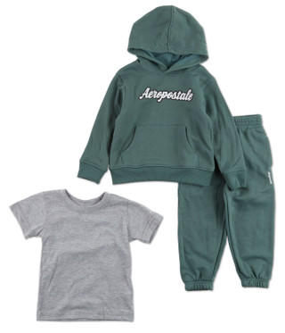 Thumbnail 1: Aeropostal Toddler 3-Piece Fleece Hoodie Jogger Set 