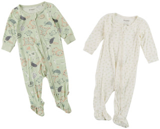 Thumbnail 1: HUGGIES Baby Boy's 2 Pc Animal Footie Pajamas 