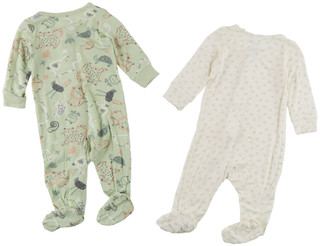 Thumbnail 2: HUGGIES Baby Boy's 2 Pc Animal Footie Pajamas 