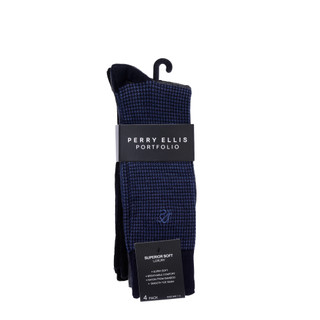 Thumbnail 2: Perry Ellis Men's 4 Pk Crew Dress Socks  