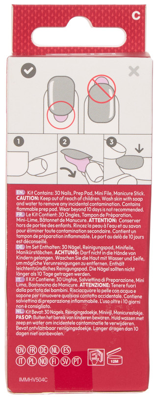 Thumbnail 2: Kiss 30 Pc imPress Christmas Snowflake Press-On Nails  