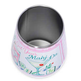 Thumbnail 3: Meteor Get Your Mahj On Stainless Steel Wine Tumbler, 12 oz 