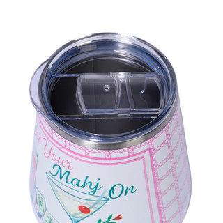 Thumbnail 4: Meteor Get Your Mahj On Stainless Steel Wine Tumbler, 12 oz 