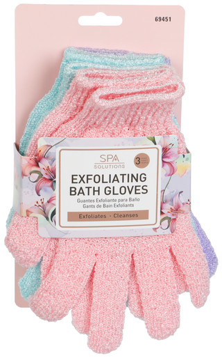 Thumbnail 1: CALA 3 Pk Exfoliating Bath Gloves  