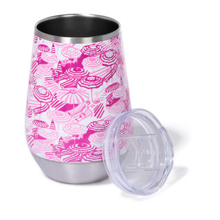 Thumbnail 3: Meteor PopUp Paradise Pink Stainless Steel Wine Tumbler, 12 oz 