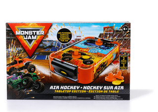 Thumbnail 1: Monster Jam Air-Powered Tabletop Air Hockey Game 